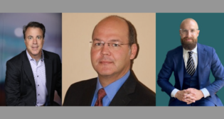 从左到右:菲尔堰,高级副总裁,全球战略客户;高级副总裁克里斯•森、专业服务;高级副总裁和丹·艾布拉姆森,美洲市场扩张。